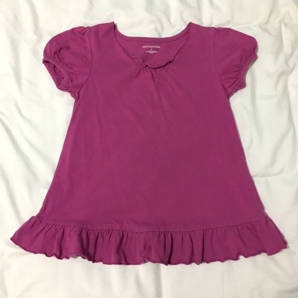 🍃Magenta Ruffled Tee🍃